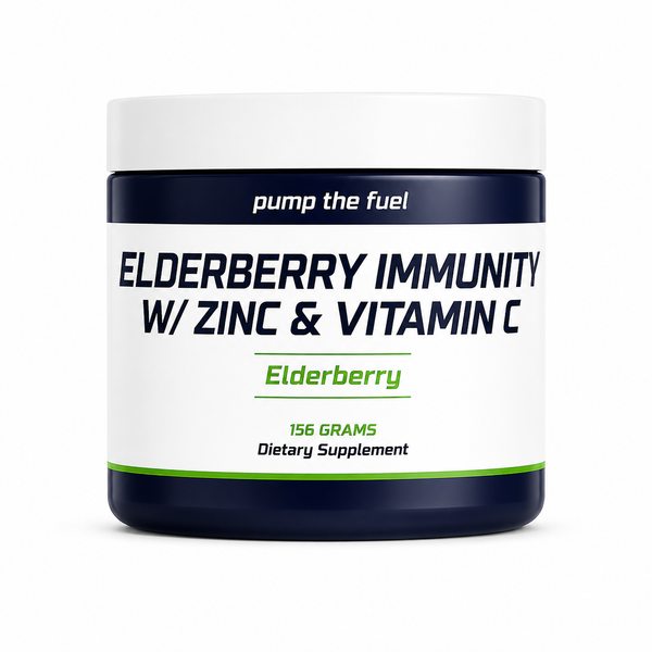 Pump The Fuel Elderberry Immunity powder with zinc and vitamin C, 156 gram dietary supplement
