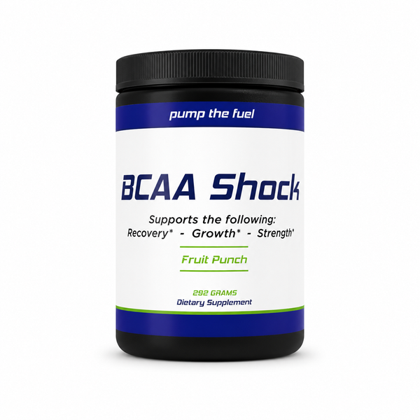 Pump The Fuel BCAA Shock fruit punch amino acid supplement, 292 grams
