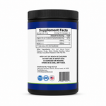 Back of Pump The Fuel BCAA Shock showing Supplement Facts, ingredients and 45 servings