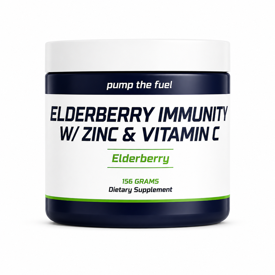 Pump The Fuel Elderberry Immunity powder with zinc and vitamin C, 156 gram dietary supplement