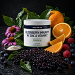 Pump The Fuel Elderberry Immunity powder with elderberries, oranges, berries and botanical ingredients